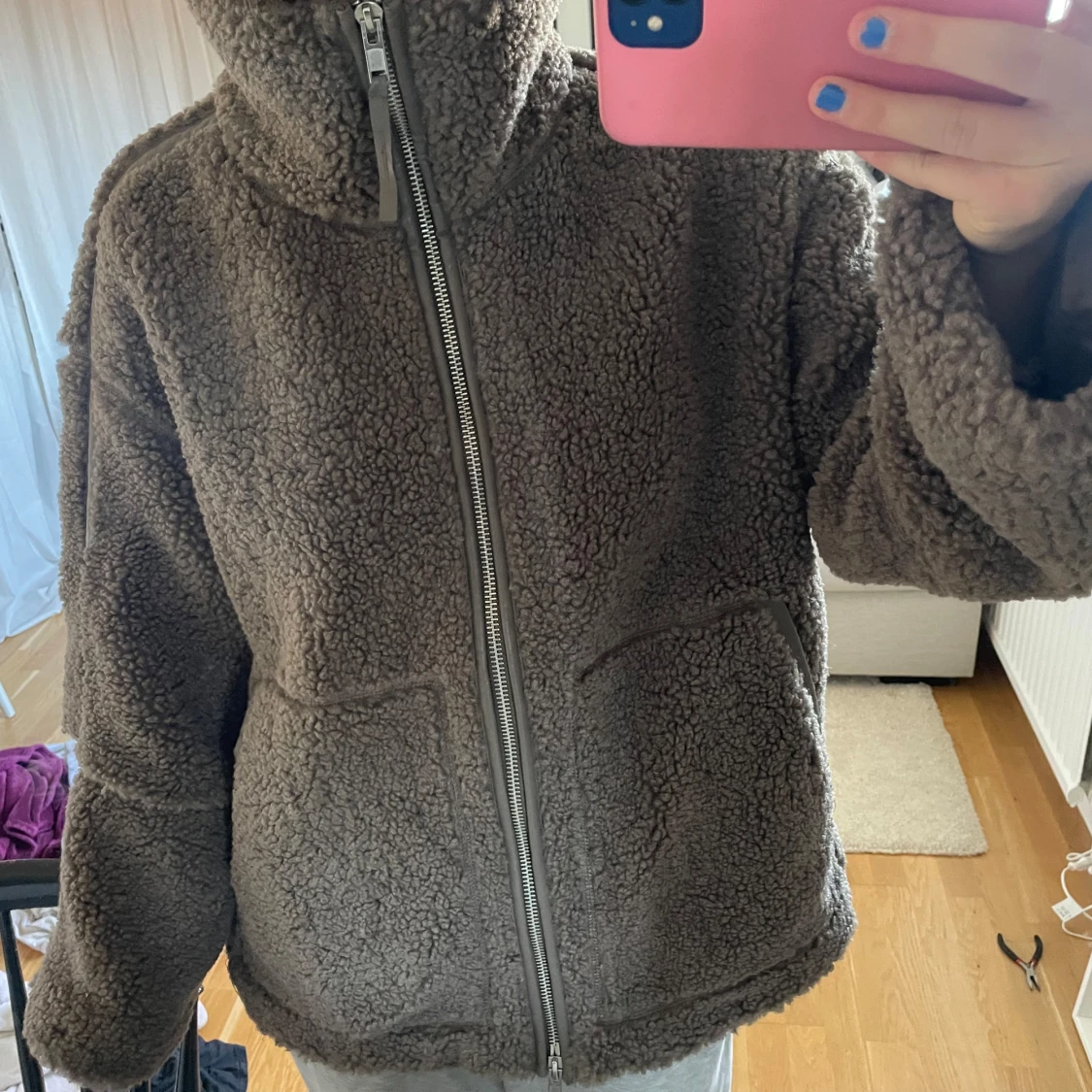 Brun teddyjacka - 91