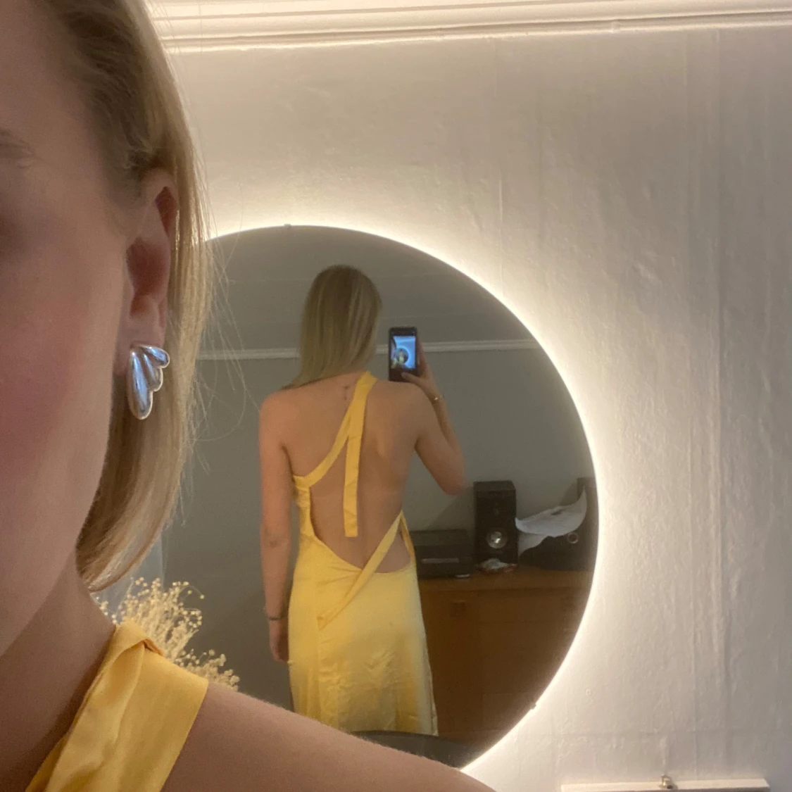 Gul siden balklänning  - 90