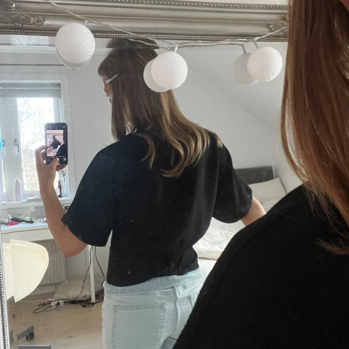 Svart kortärmad topp - 1