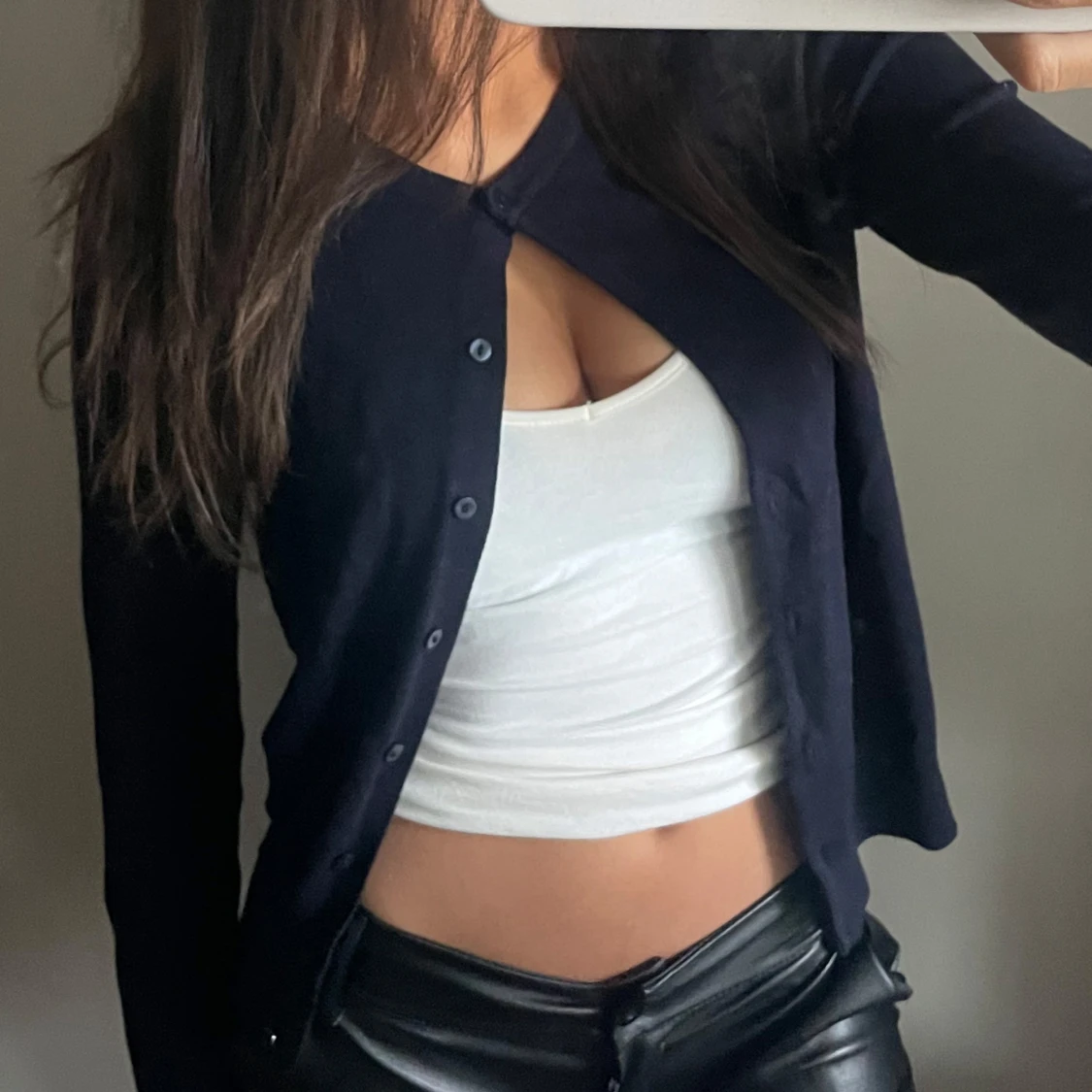 Marinblå kofta - 90