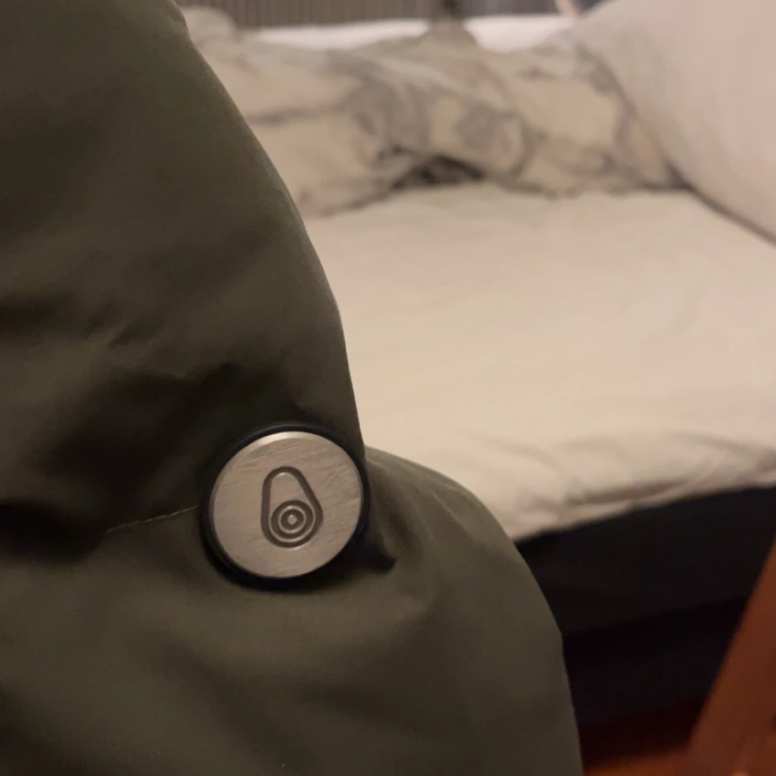 Grön pufferjacka med huva - 91