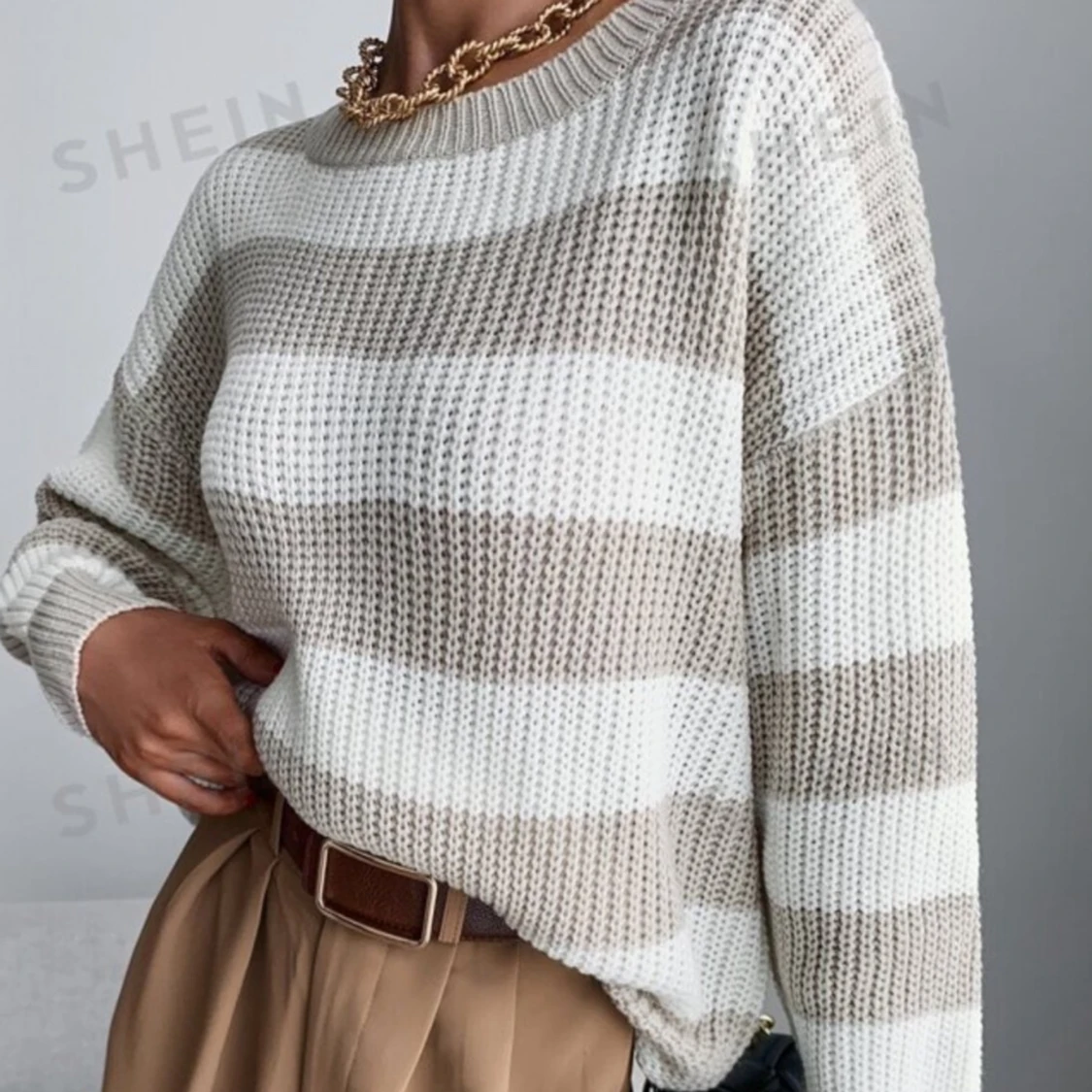 Randig stickad tröja från Shein - 91