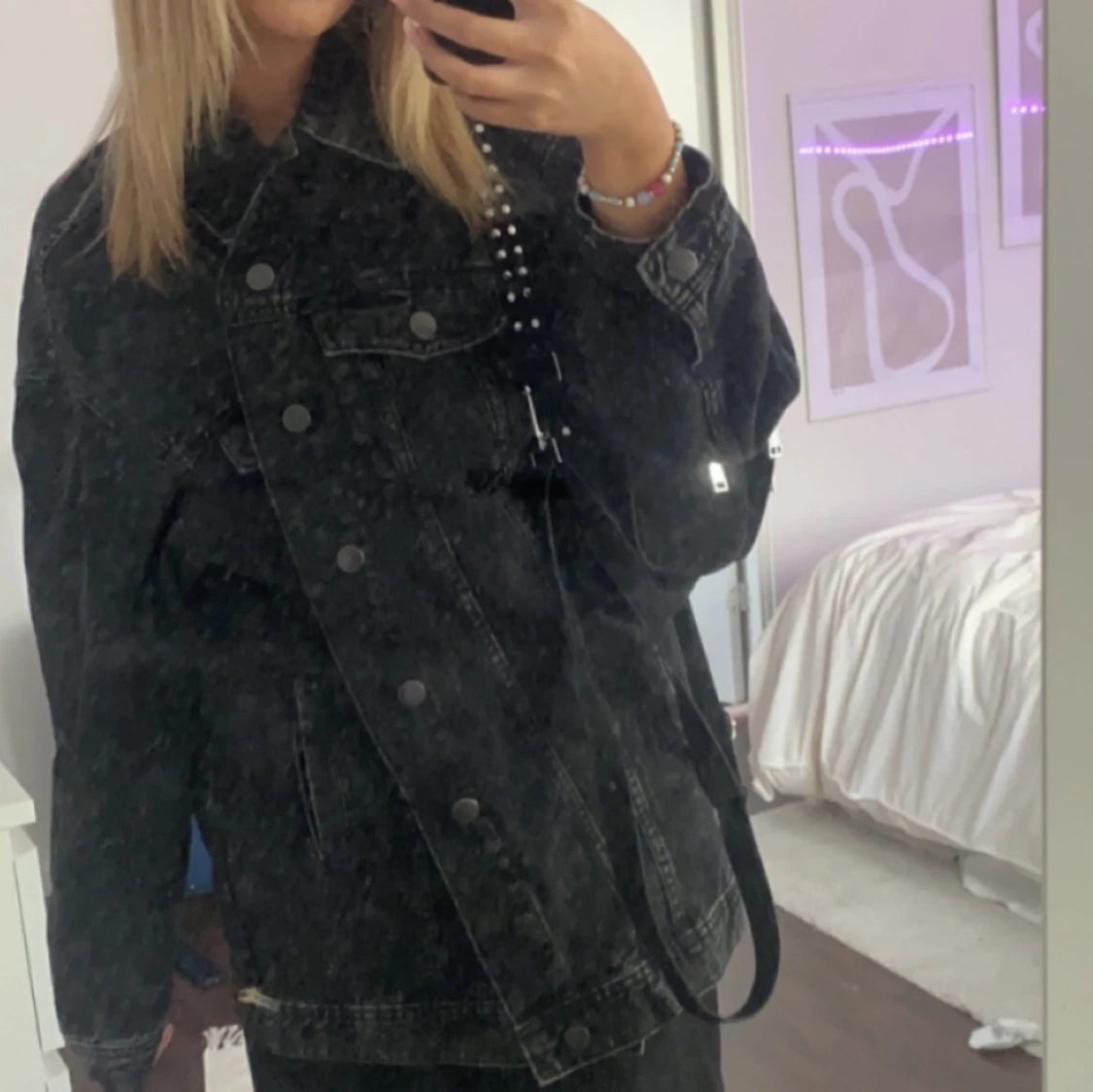 Svart jeansjacka - 1