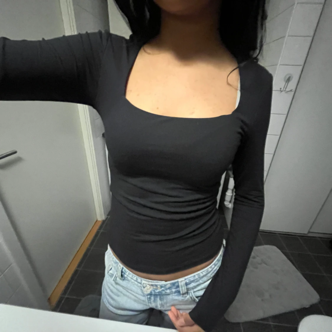 Svart långärmad topp - 91