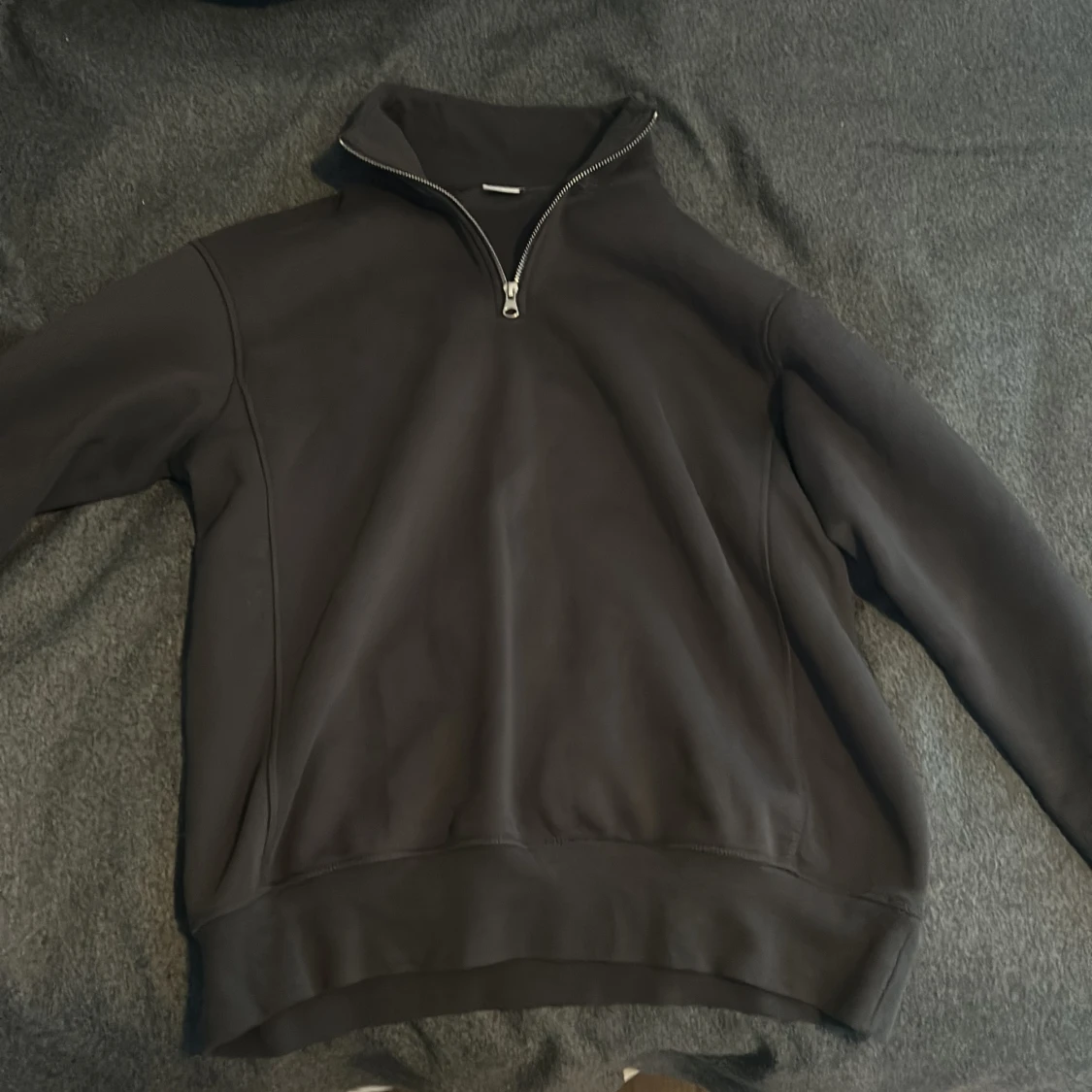 Mörkgrö halfzip  - 90