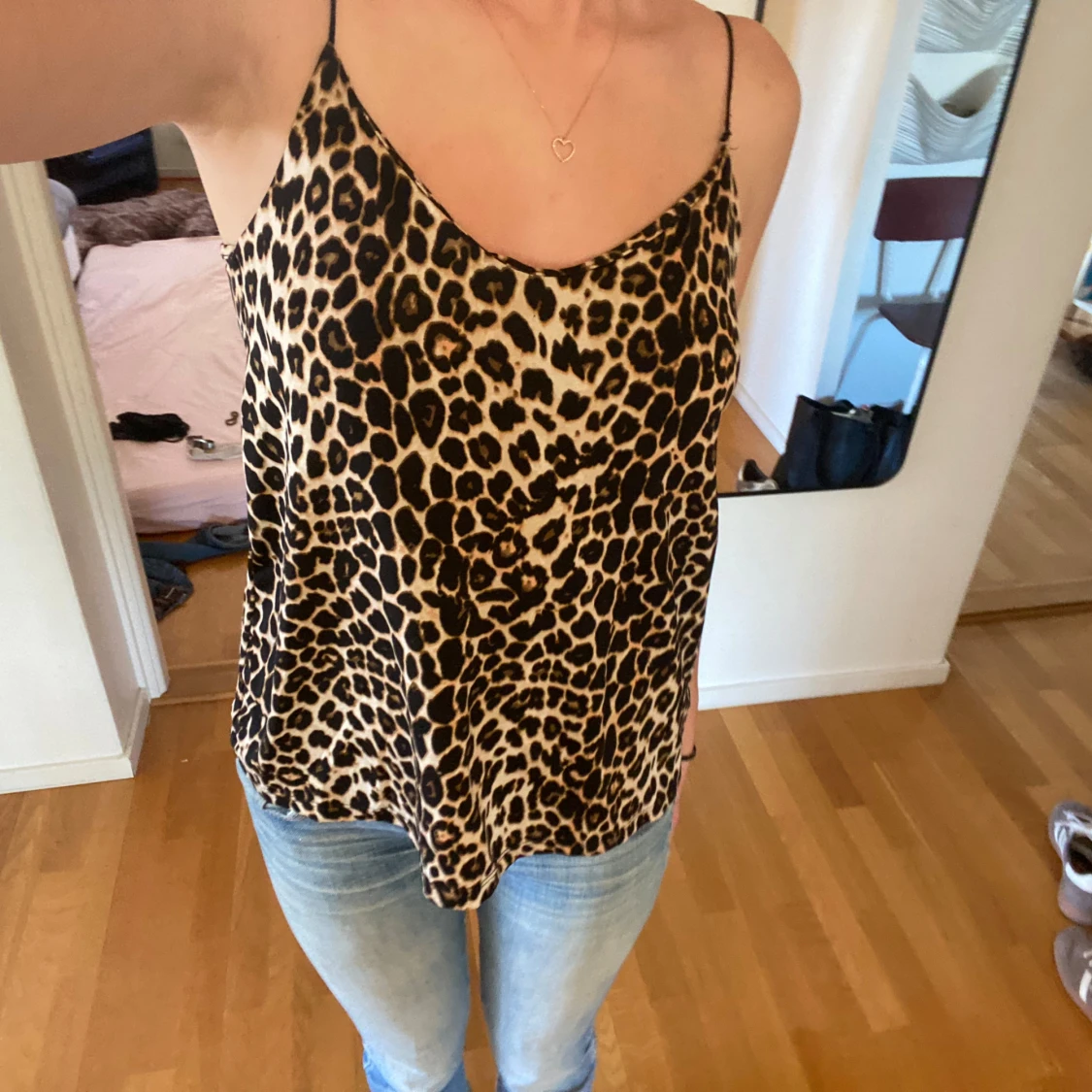 Leopardmönstrad topp - 90