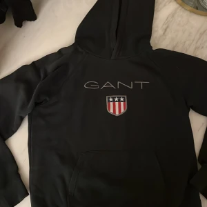 Gant hoodie - Svart Gant hoodie. Liten skada på ärmen. (Baksidan, se bild tre). Storlek 170, 15 år