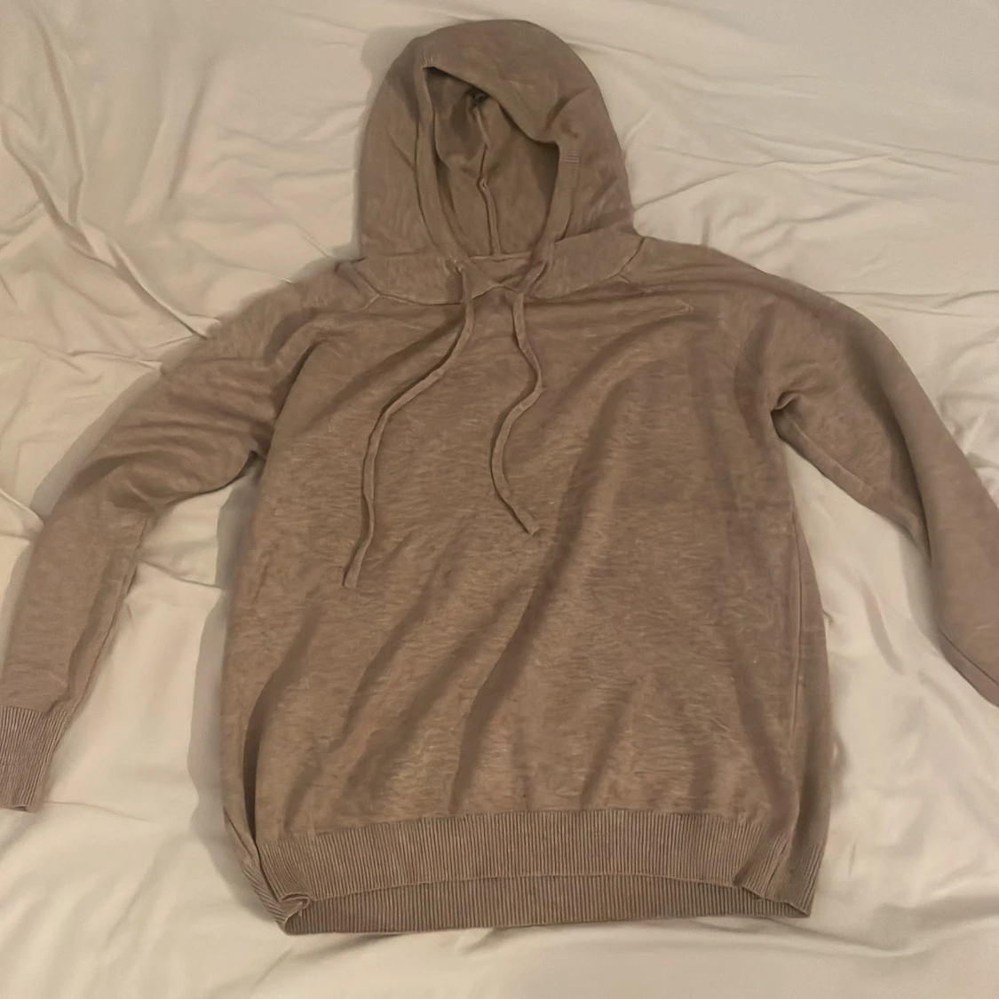 Beige merinoull hoodie