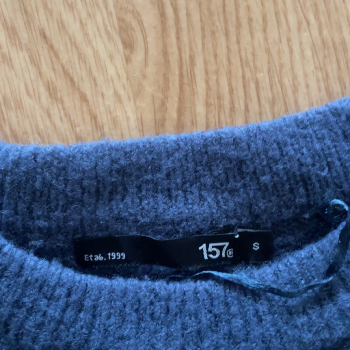 Blå stickad tröja från 157 - 90