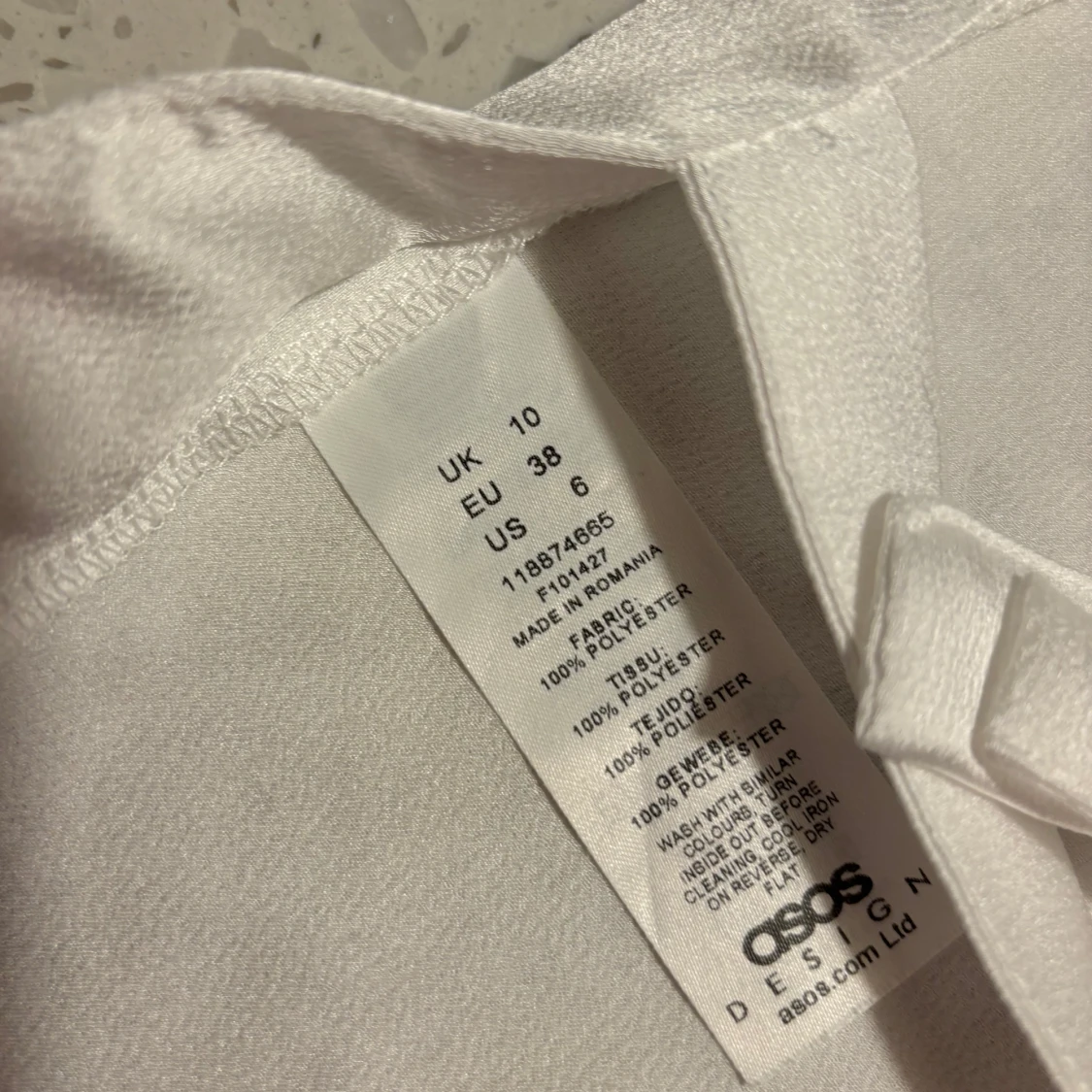 Vit linnetopp satin från ASOS Design - 91