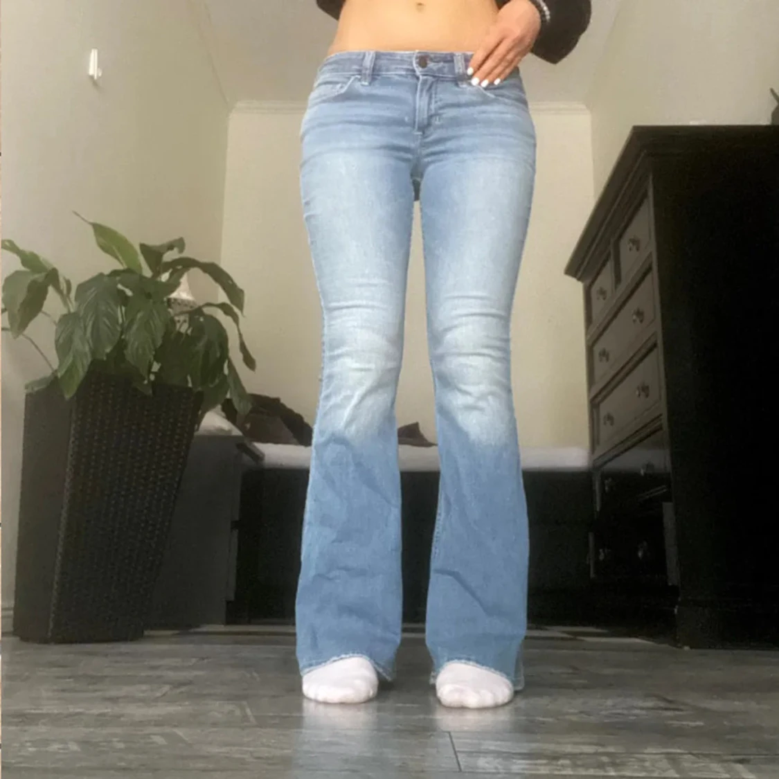 Blå bootcut jeans - 91