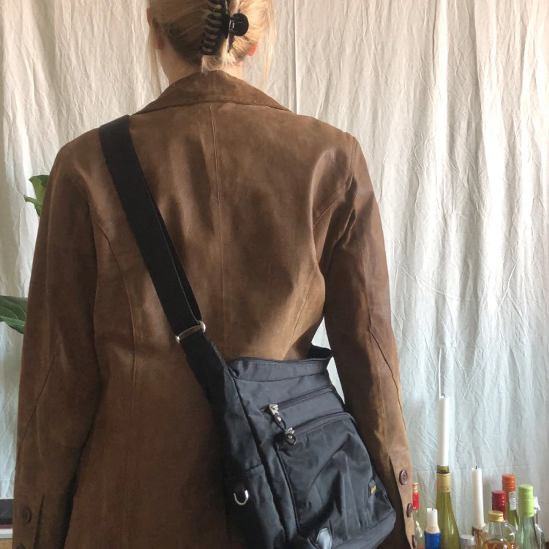 Kavaj i skinn/mocka imitation - 90