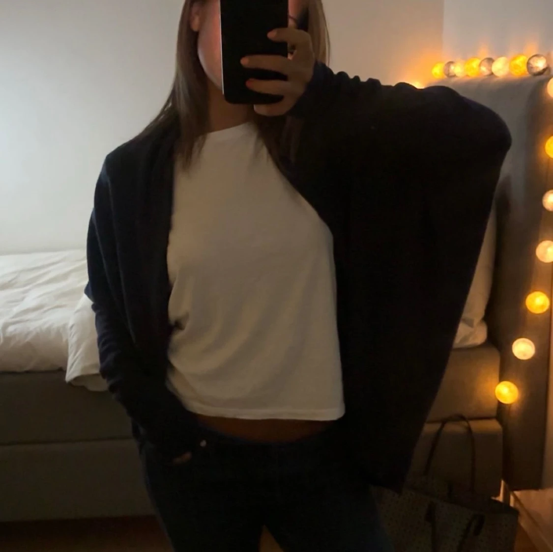 Marinblå kofta - 90