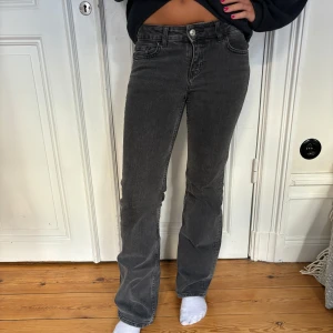 Grå bootcut lågmidjade jeans - Snygga grå lågmidjade bootcut jeans, jättebra skick! Storlek 34🩶🩶🩶