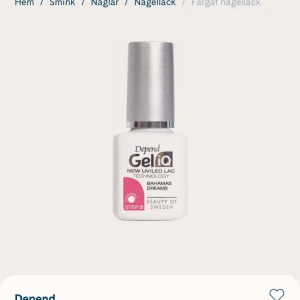 Depend Gel iQ Bahamas Dreams - Säljer en flaska Depend Gel iQ nagellack i färgen Bahamas Dreams. Detta nagellack använder UV/LED-teknologi för en långvarig och glansig finish. Perfekt för att få salongskvalitet hemma! Flaskan är vit med en silverfärgad kork och rymmer 5 ml.