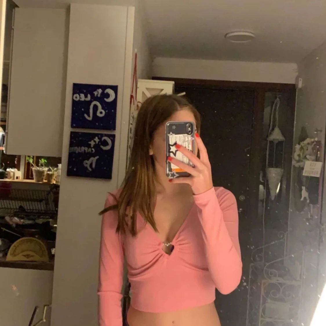 Rosa ribbad croppad topp från Shein - 91