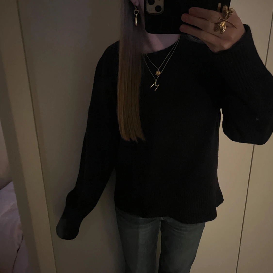 Marinblå stickad tröja från & Other Stories - 90