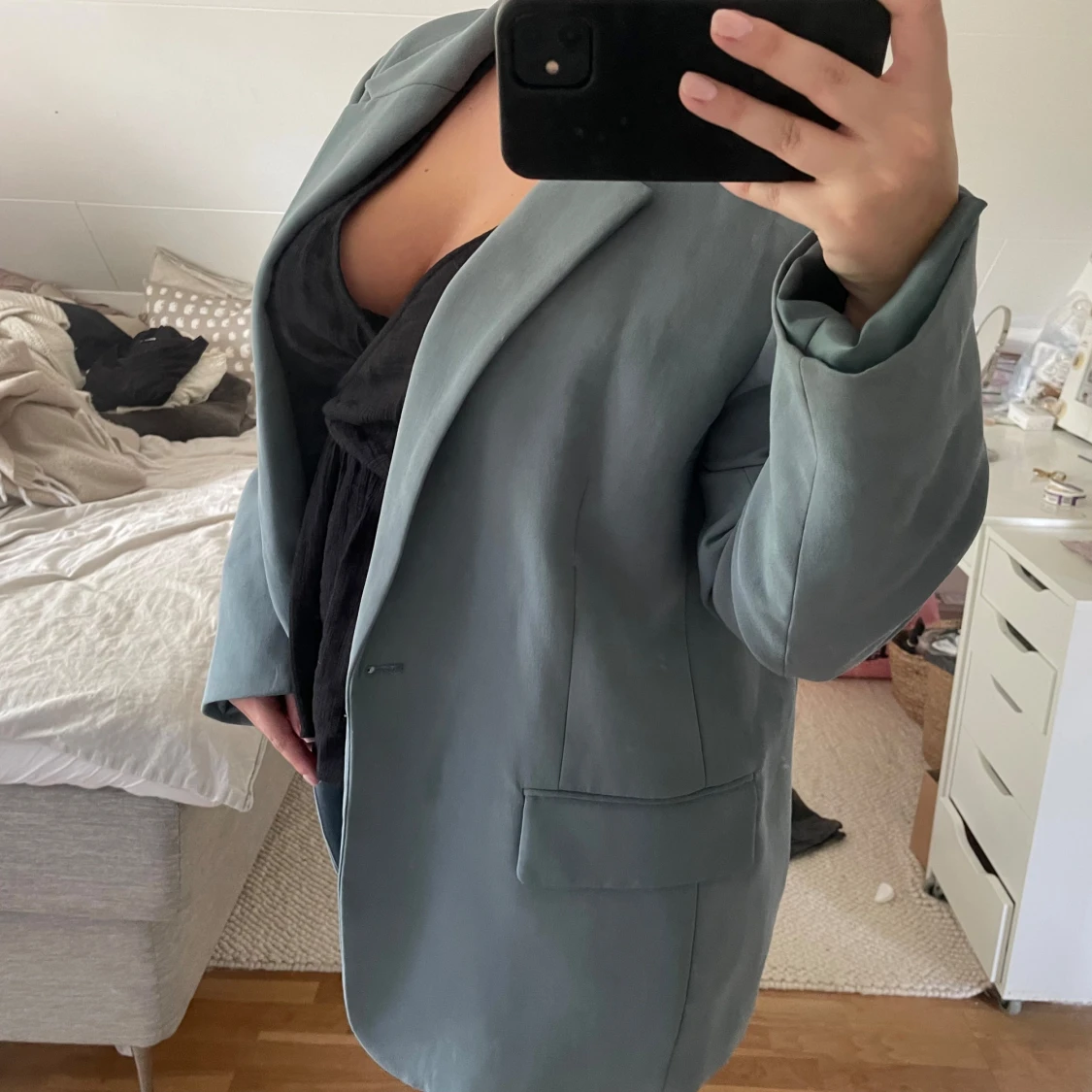 Grå/grön oversized kavaj  - 92