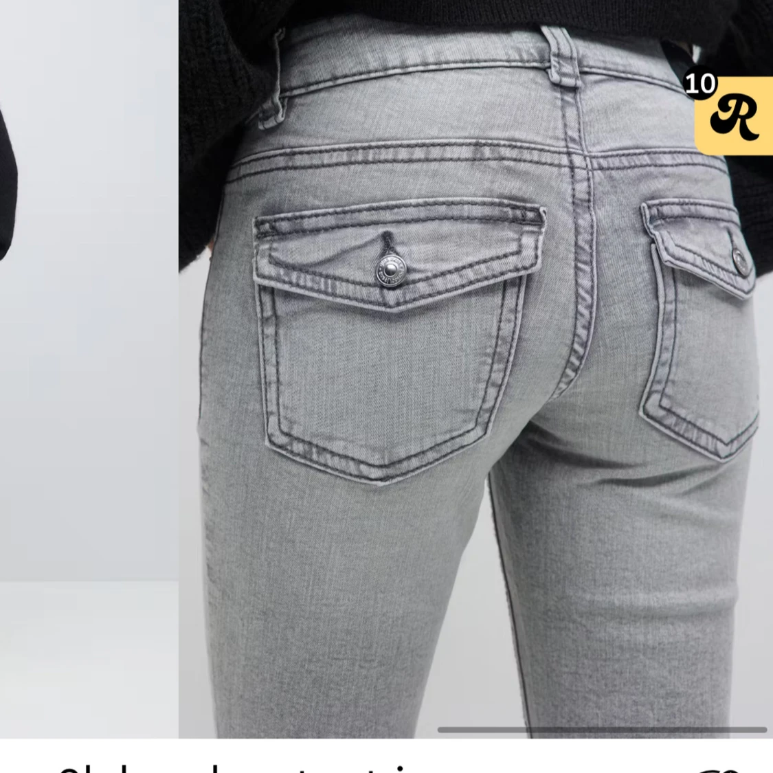 Grå bootcut jeans - 1
