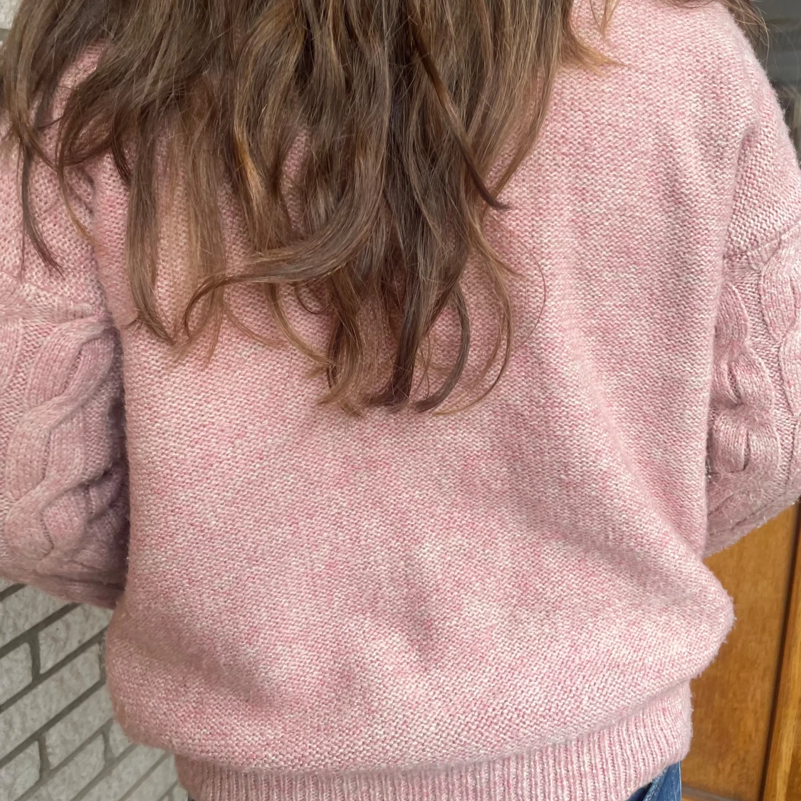 Rosa stickad tröja - 3