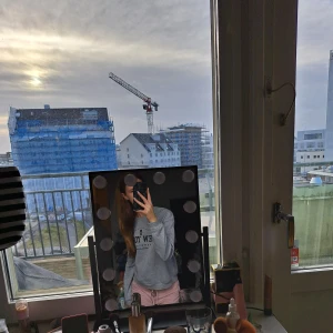 Grå sweatshirt med New York-tryck - Säljer en grå sweatshirt med tryck av texten 'New York Downtown Athletic Division' och en basketboll med korg. Perfekt för en avslappnad stil.