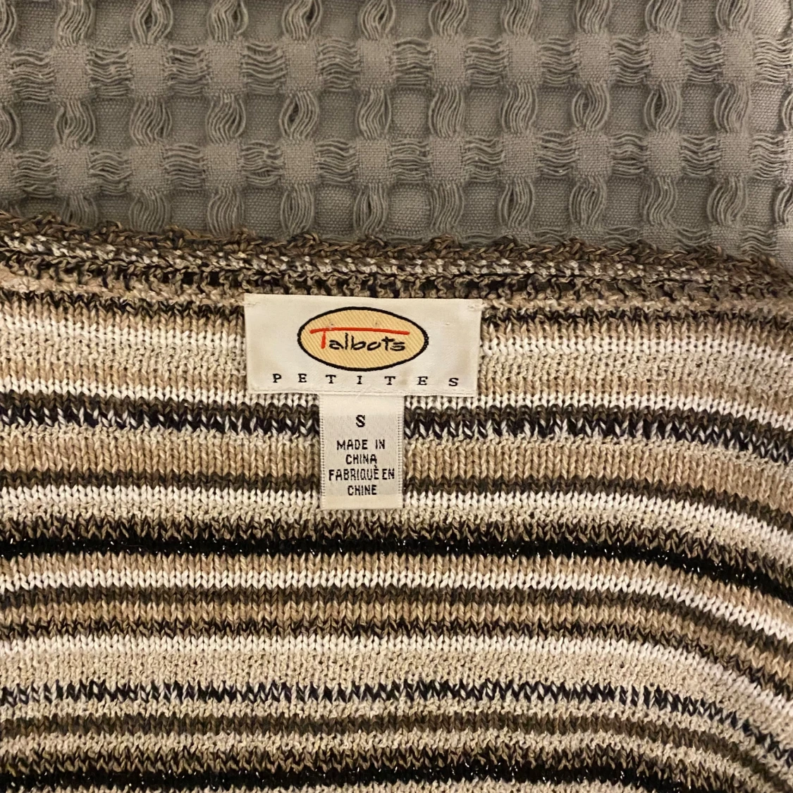 Randig trekvartsärmad kofta  - 3