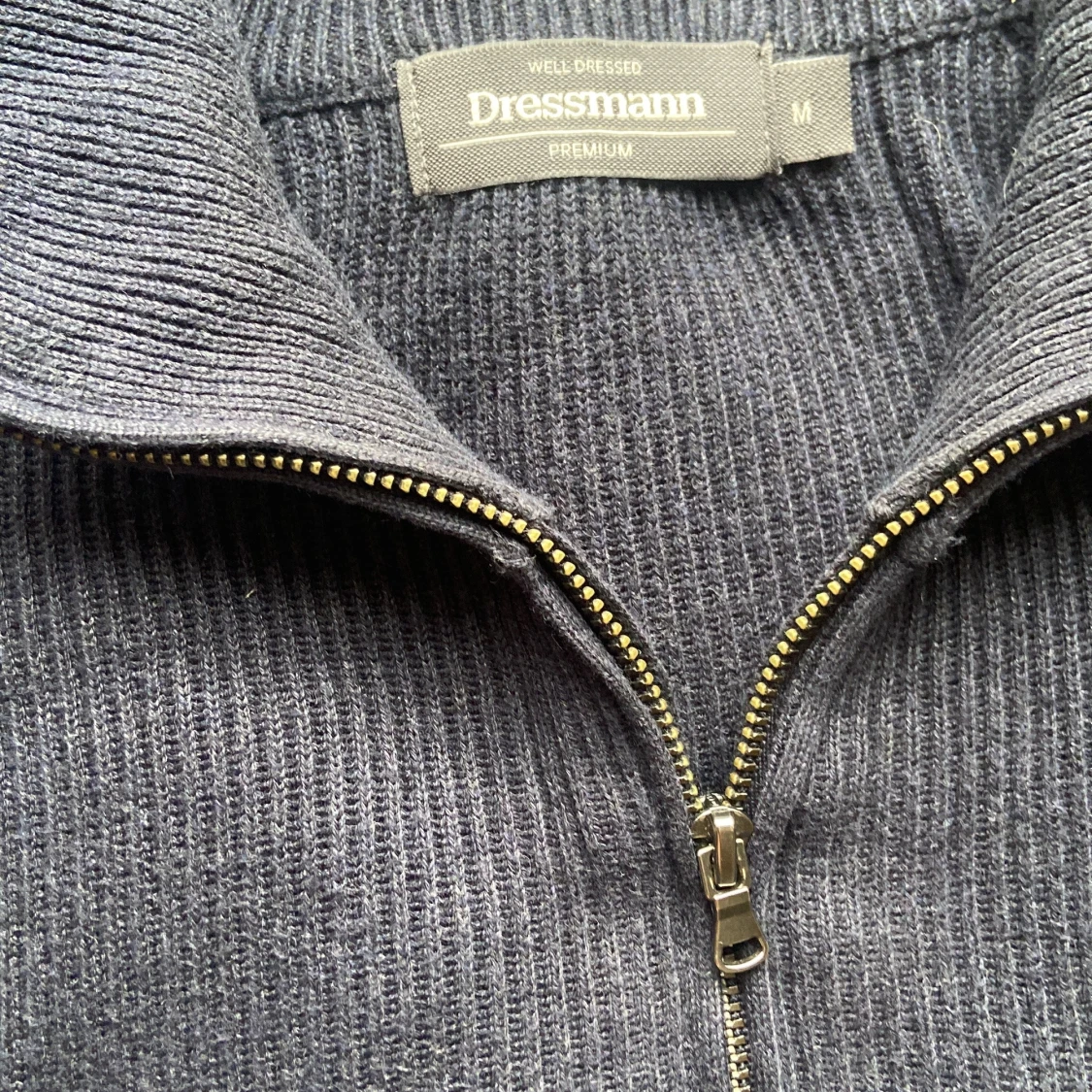 Riktigt snygg ribbad quarter zip  - 90