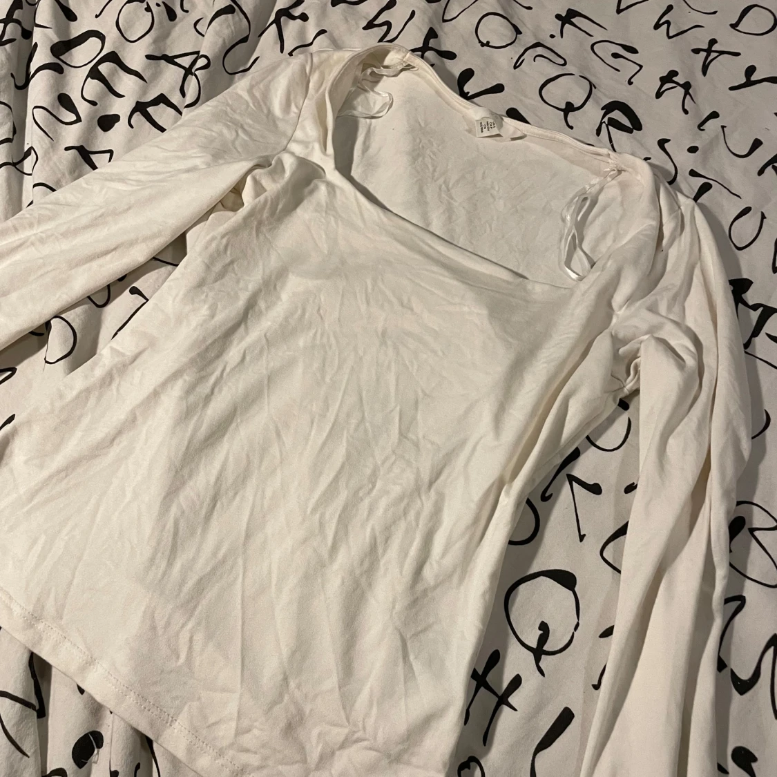 Vit långärmad topp från H&M