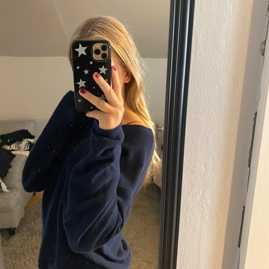 Marinblå tröja  - 91