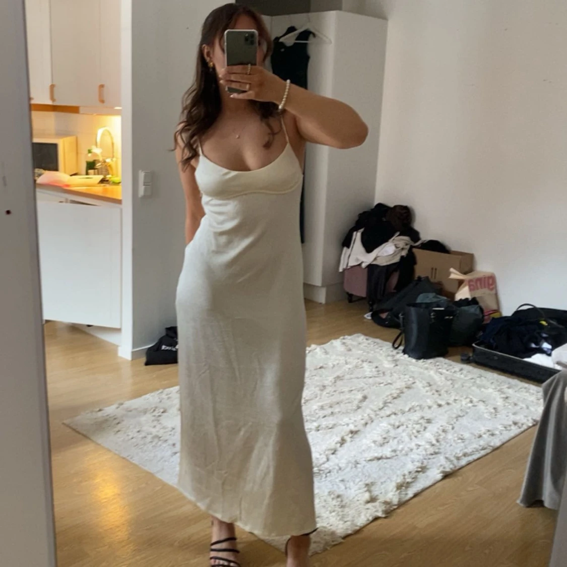 vit långklänning 
