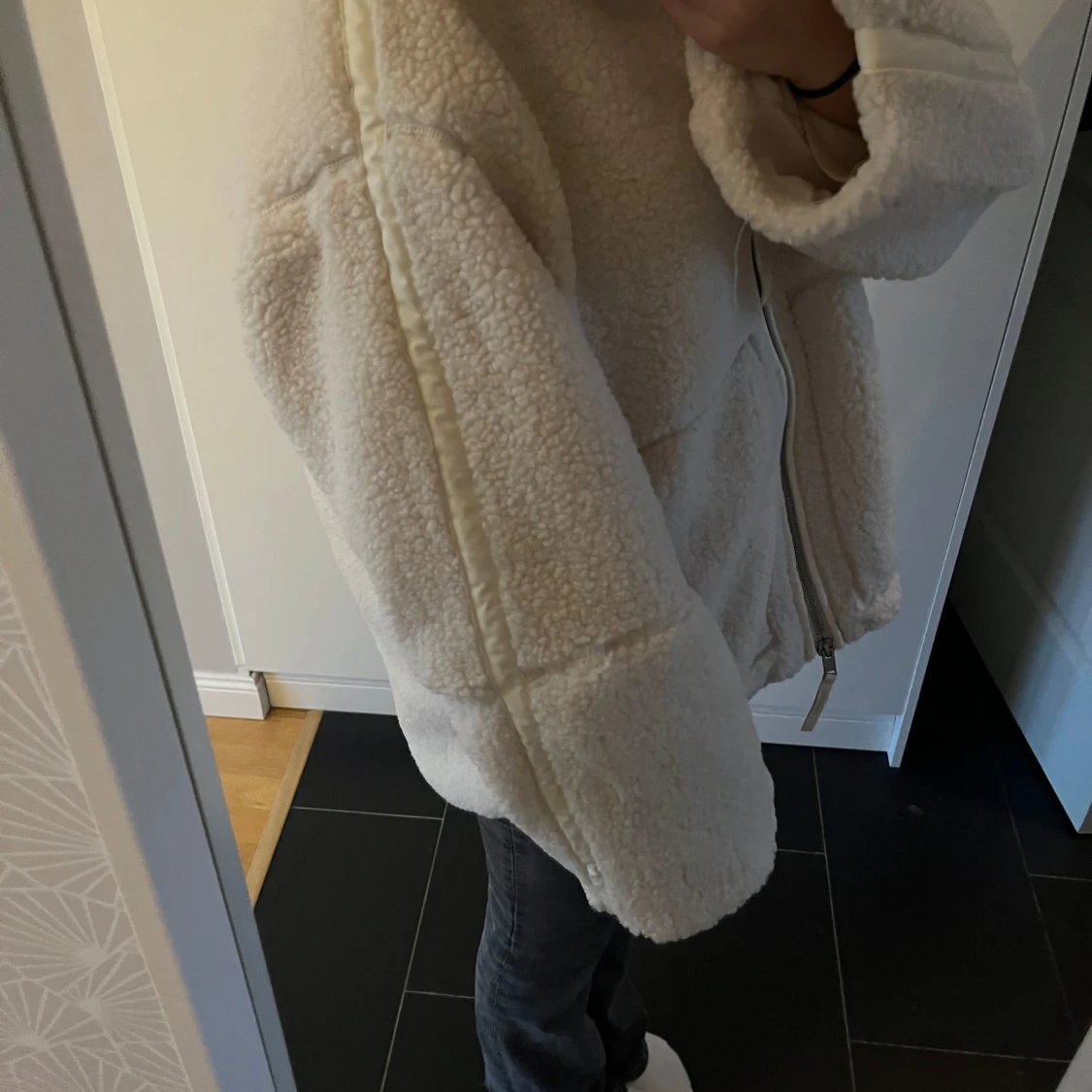 Beige teddyjacka hm - 91