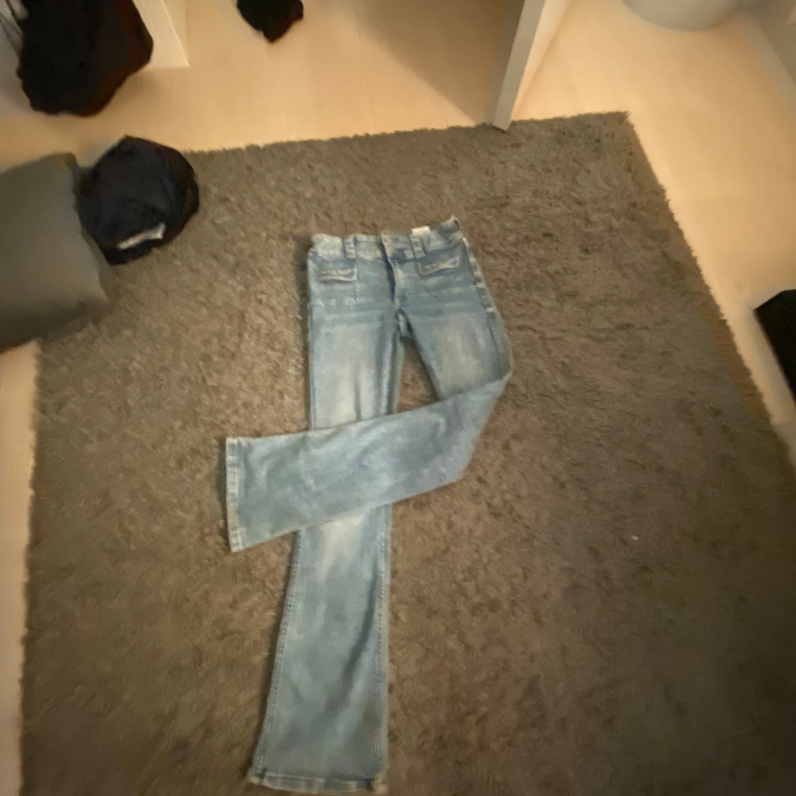 Blå bootcut jeans - 91