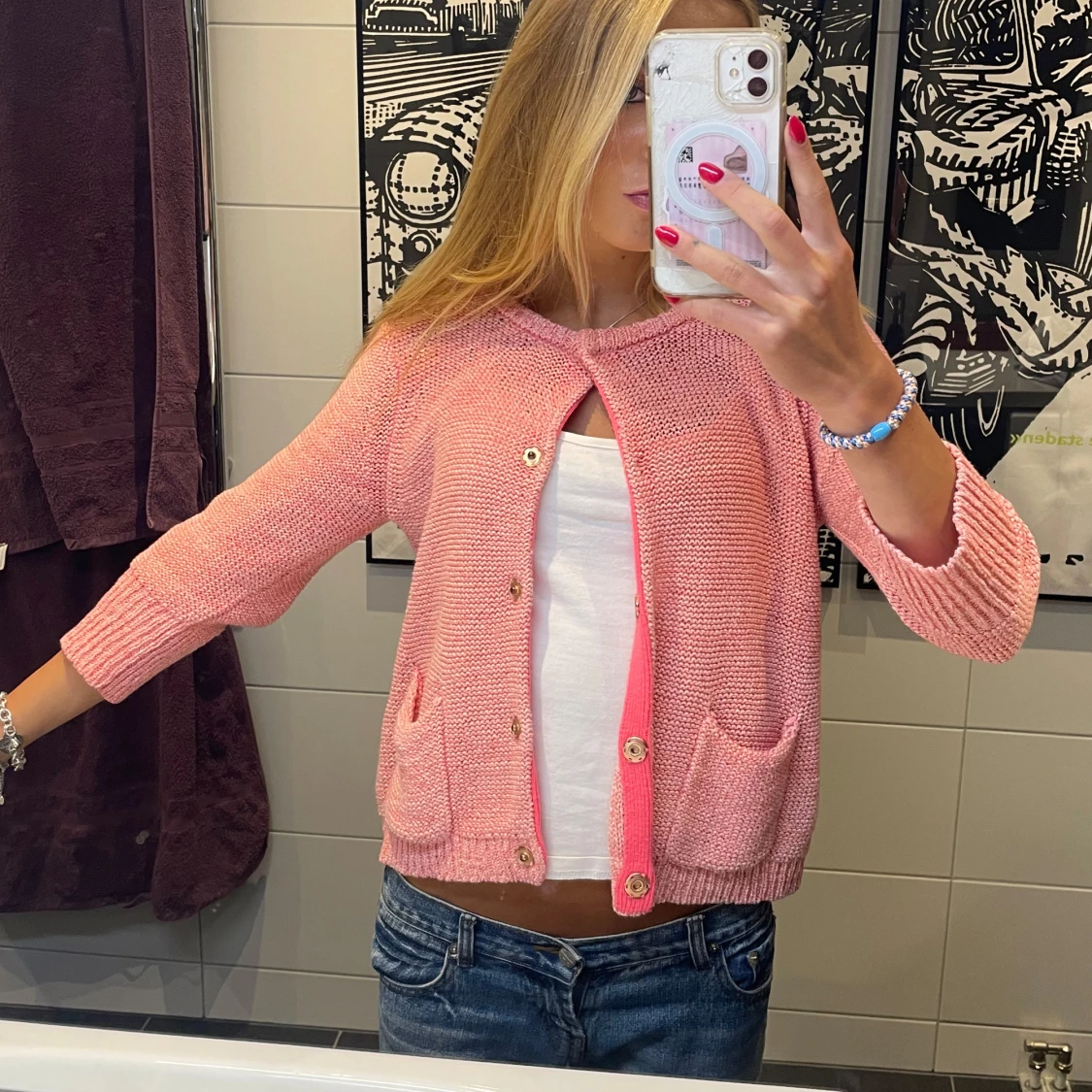 Jätte söt rosa kofta💓 - 90