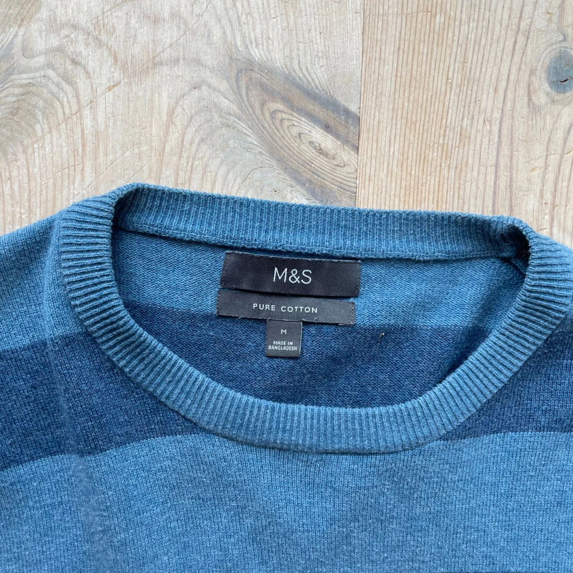 Blå och grå randig tröja från M&S - 2