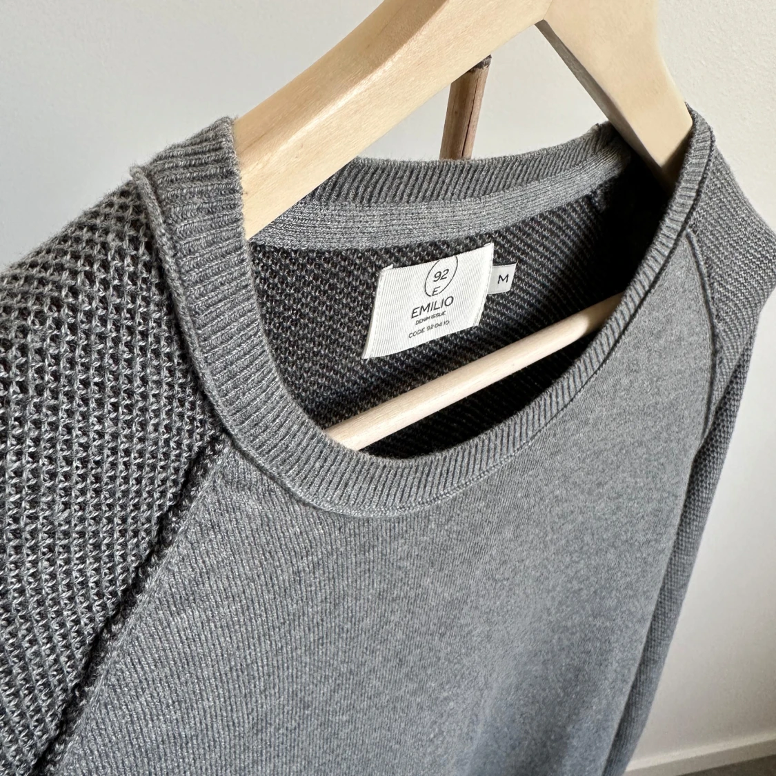 Emilio grå ullmix tröja, storlek M - 90