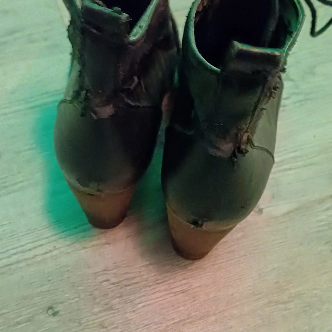 Svarta boots med snörning - 1