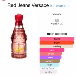 Versace Red jeans parfym 75 ML  - Oanvänd endast testad ungefär 2 sprut då ja fick den som en present men inte min typ av doft, doften är blommig och fräsch 💗