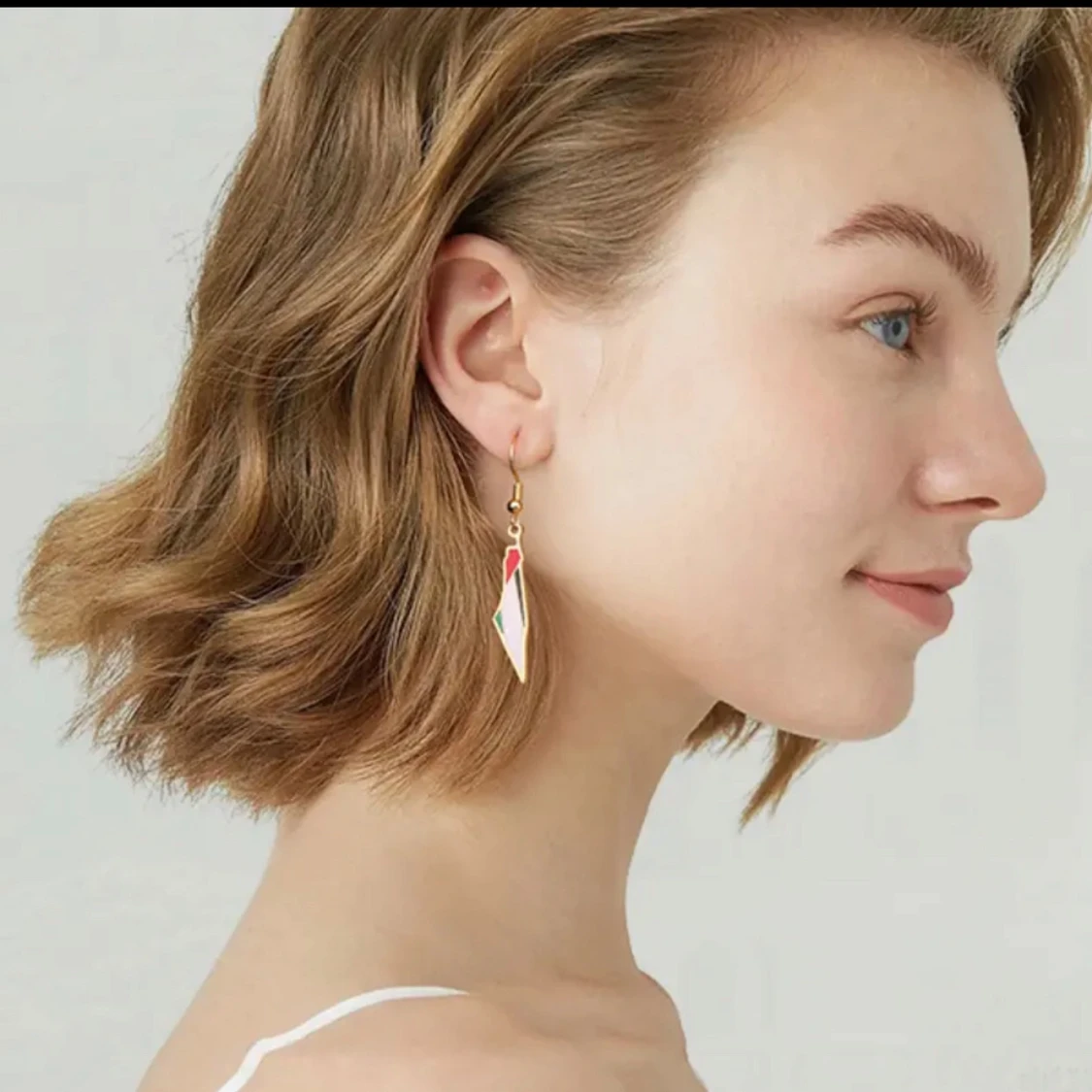 Palestina flagga karta örhängen  - 90