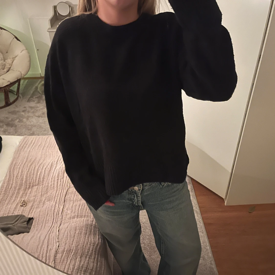 Svart stickad tröja - 91