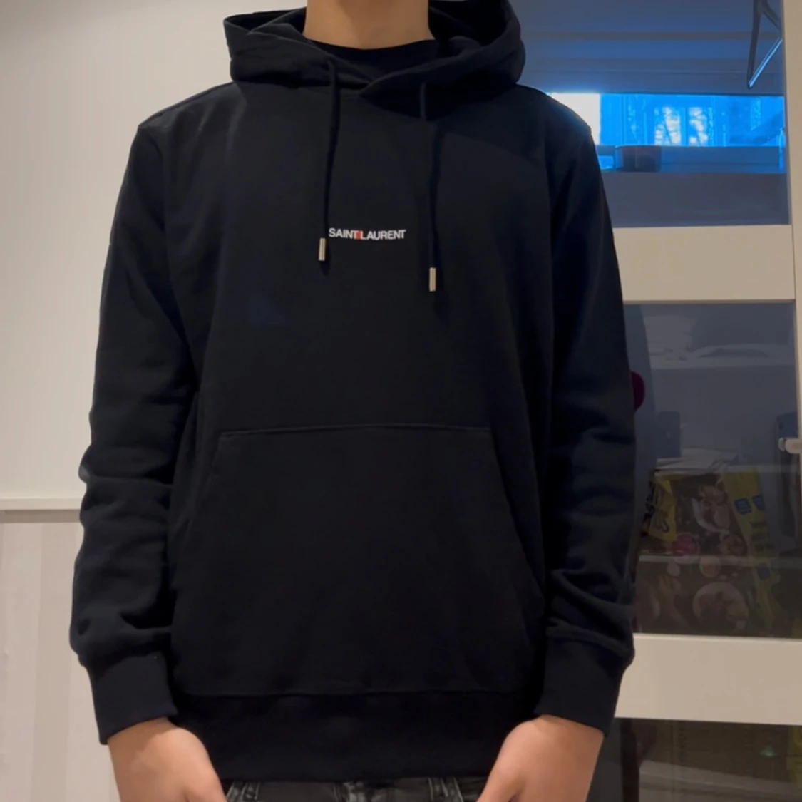 Svart hoodie från Saint Laurent