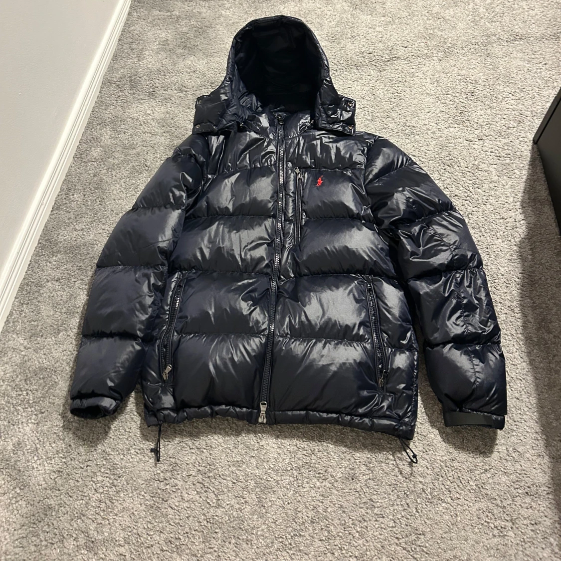 Blå puffer jacket från polo ralph lauren ny pris 6500