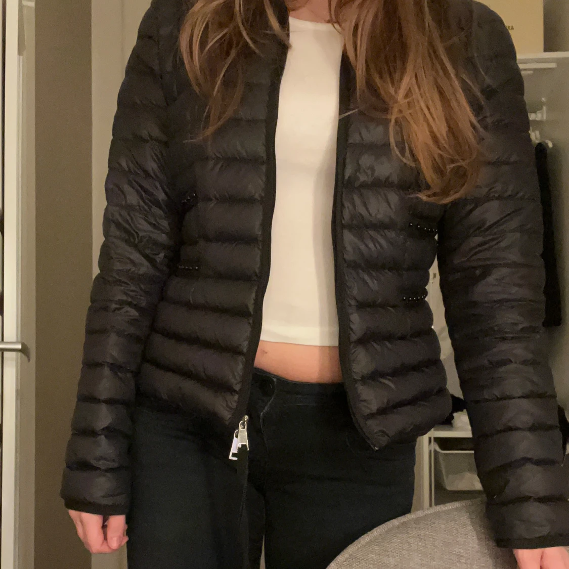 Svart pufferjacka från Moncler