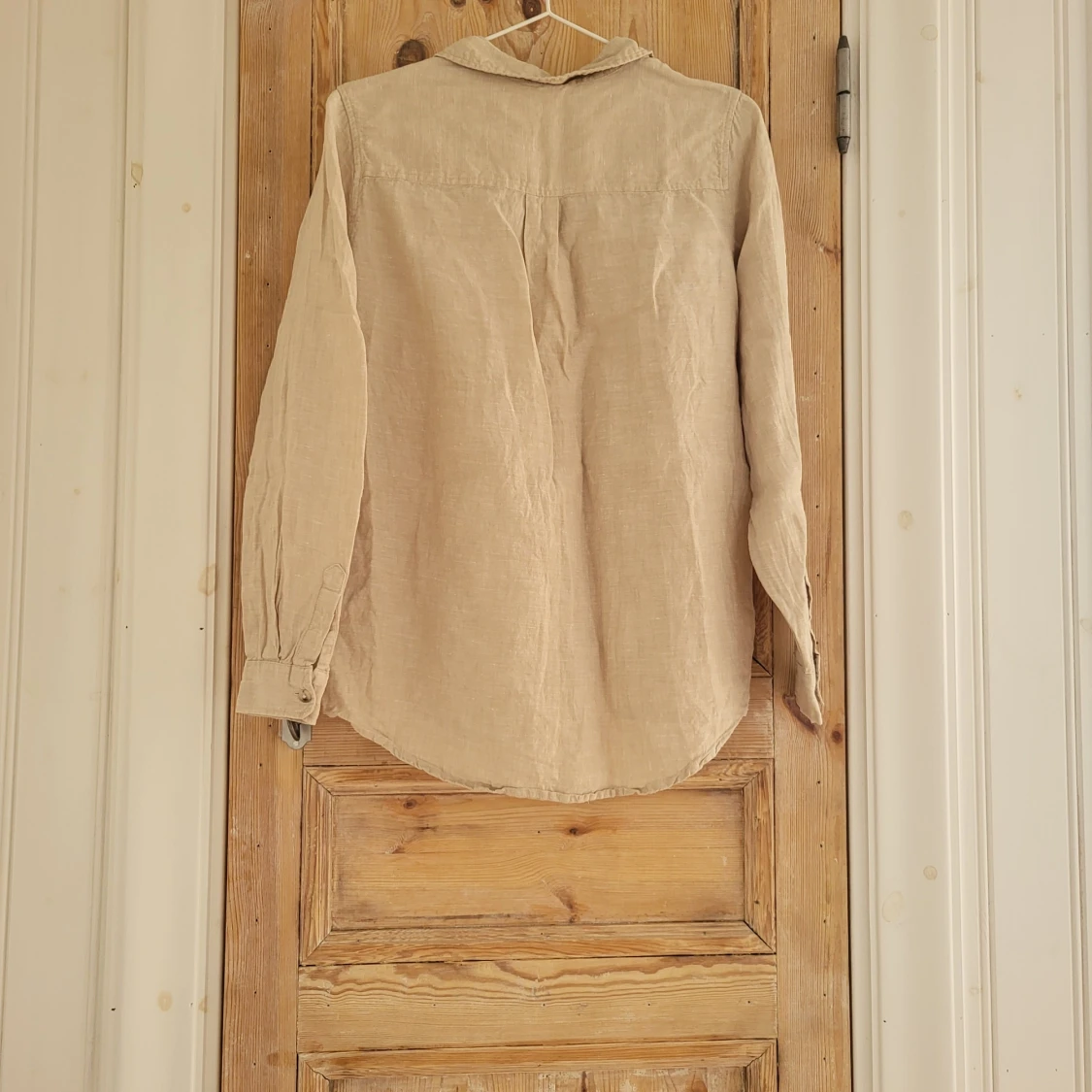 Beige linneblus/skjorta - 92