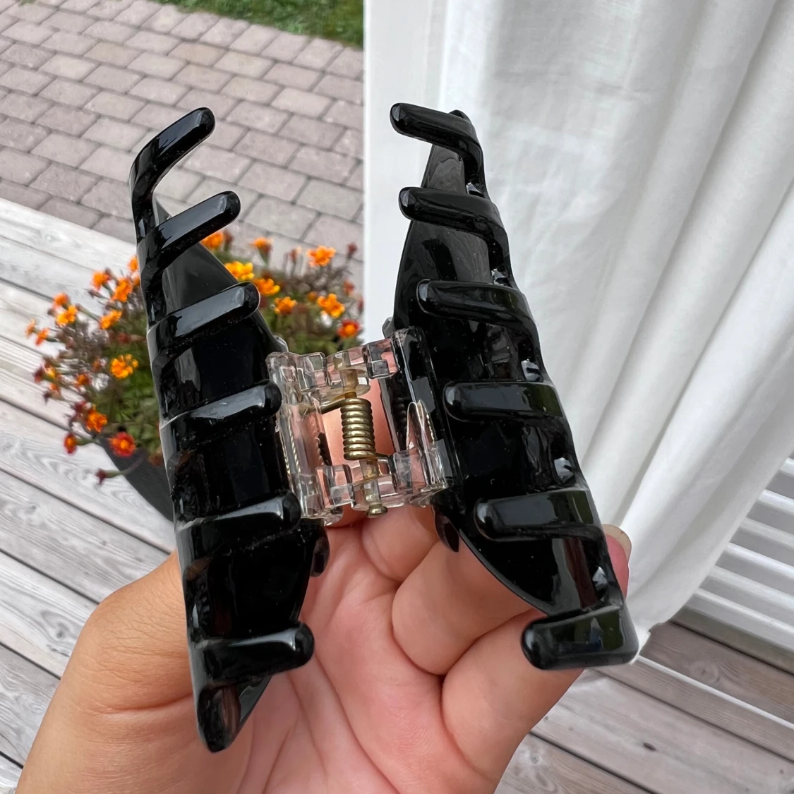 Svart hårklämma mini - 2