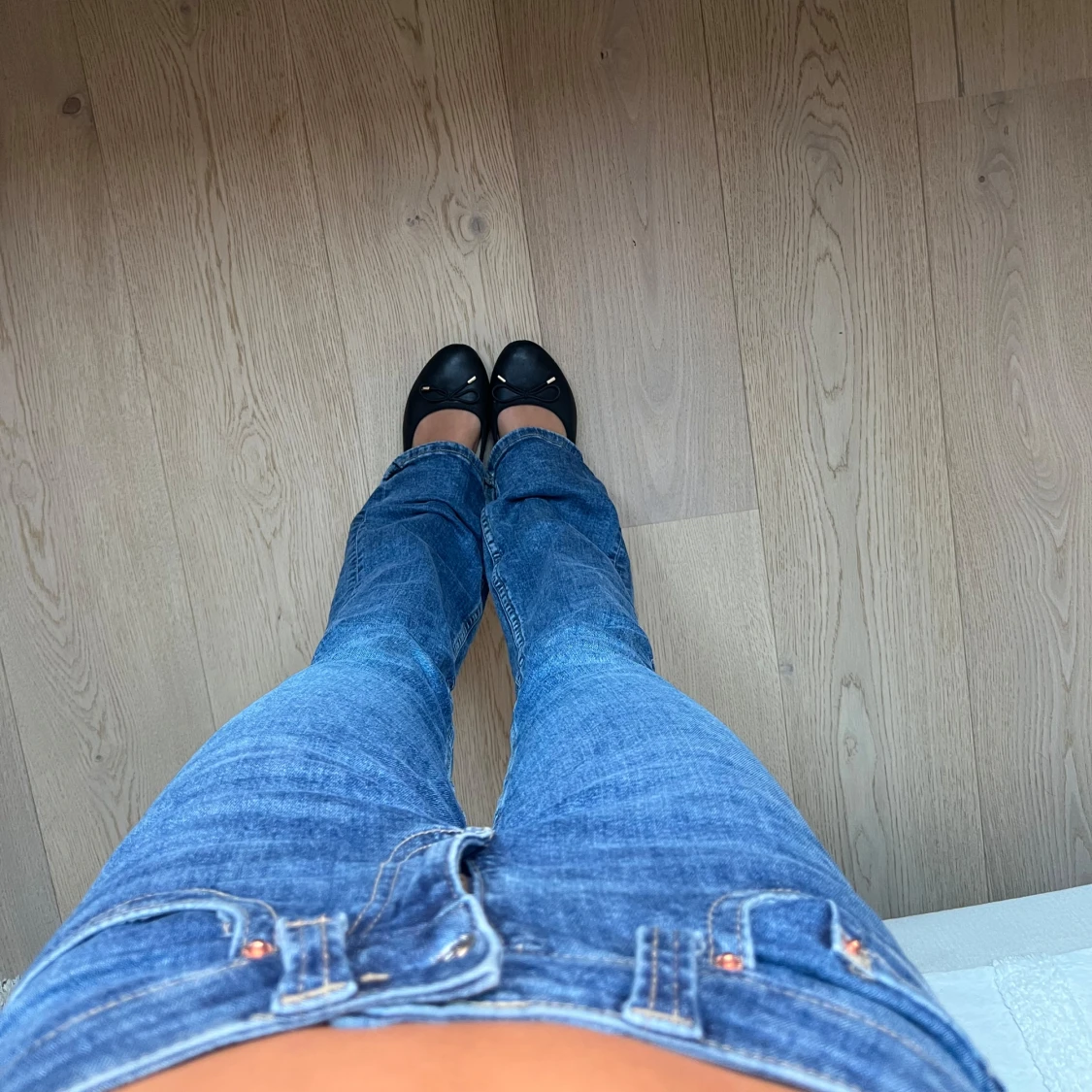 Lågmidjade bootcut jeans - 92