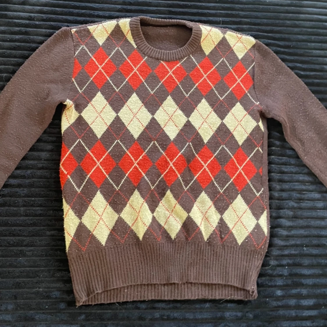 Vintage rutad tjocktröja - 91