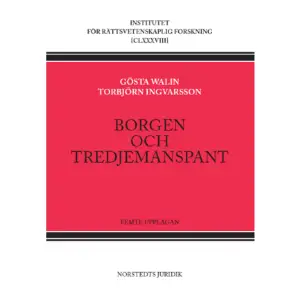 Borgen är vanligt förekommande som säkerhet för annans prestation. Det finns ett stort antal rättsfall i ämnet, men en modern lagstiftning saknas. Tredjemanspant, det vill säga pant som någon ställer till säkerhet för en annan persons skuld, fyller en viktig funktion för kreditväsendet och har stora likheter med borgensåtaganden. Borgen och tredjemanspant är en brett upplagd studie av dessa praktiskt viktiga säkerhetsformer. Boken riktar sig till praktiker som önskar att få svar på konkreta frågeställningar, men genom den breda översikten av området belyses även teoretiskt viktiga kredit- och fordringsrättsliga frågor för den rättsvetenskapligt intresserade.Boken gavs ut i sin första upplaga 1984 och Gösta Walin svarade ensam för ytterligare två upplagor. Sedan den fjärde upplagan svarar Torbjörn Ingvarsson för att hålla boken aktuell och ge den en naturlig fortsättning från tidigare upplagor.    Format Häftad   Omfång 445 sidor   Språk Svenska   Förlag Norstedts Juridik   Utgivningsdatum 2023-06-30   Medverkande Torbjörn Ingvarsson   ISBN 9789139027263  