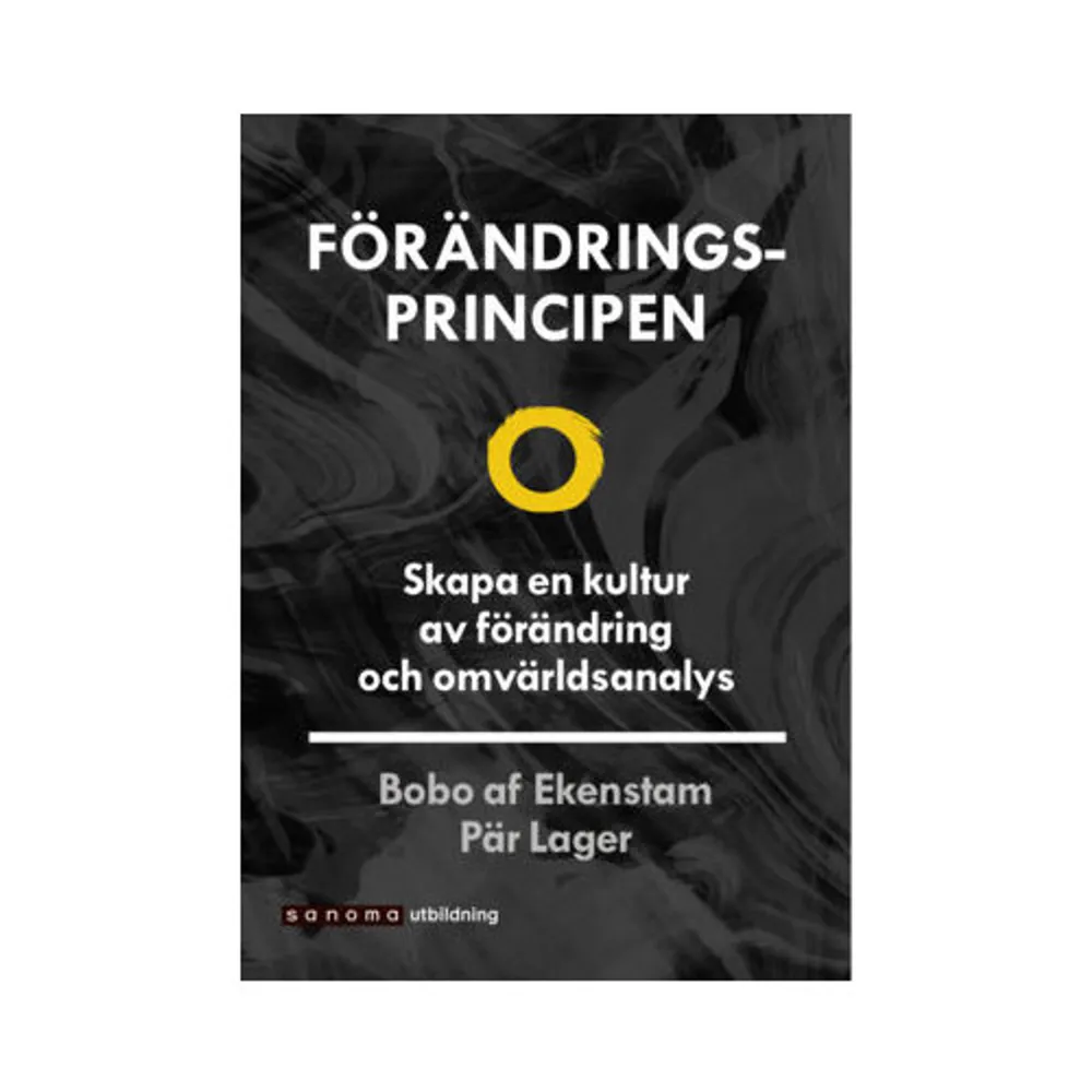 Morgondagens brutala förändringstempo måste mötas med nya och radikala grepp. Utmaningen består i att dagens organisationer inte arbetar tillräckligt med förändring. Problemet är bristande omvärldsanalys. Lösningen är att skapa en verksamhet som helt igenom präglas av förändringsdriven omvärldsanalys. I Förändringsprincipen får du veta hur det går till. För att lyckas krävs det att inte bara ledaren, utan varje medarbetare är delaktig i arbetet – det gäller att skapa en kultur. Författarna tar sin utgångspunkt i lång egen erfarenhet, andra ledares erfarenhet samt aktuell forskning och ger en unik inblick i hur effektivt förändringsarbete kan bedrivas i kombination med omvärldsanalys. De presenterar både de avgörande framgångsfaktorerna och verktygen som skapar resultat. Förändringsprincipen vänder upp och ner på de traditionella principerna för omvärldsanalys. Boken vänder sig främst till ledare och beslutsfattare i organisationer, men är tänkt att sättas i händerna på alla medarbetare, för att gemensamt kunna skapa en kultur av förändring och omvärldsanalys.    Format Flexband   Språk Svenska   Utgivningsdatum 2019-04-15   Medverkande Bobo af Ekenstam   ISBN 9789152353738  . Böcker.