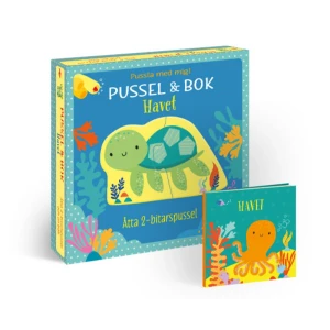 Pussel & bok. Havet (bok) - Pussla med mig! Dyk djupt ner i havet och träffa djuren som lever där! Ta reda på vem som har LÅNGA morrhår, vem som har ett HÅRT skal och vem som har två KNIPANDE klor. Innehåller en bok och åtta 2-bitarspussel.    Format Övrigt   Omfång 24 sidor   Språk Svenska   Förlag Tukan Förlag   Utgivningsdatum 2022-08-17   Medverkande Stella Baggott   Medverkande Marie Helleday Ekwurtzel   ISBN 9789180373784  