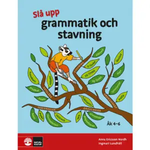 Med Slå upp i klassrummet kan du på ett lättillgängligt sätt visa eleverna hur de själva kan ta reda och ta till sig information om språkets uppbyggnad. Du kan även undervisa utifrån i boken. I Slå upp grammatik och stavning åk 4-6 finner du konkreta förklaringar för hur man ska bilda meningar, använda skiljetecken, skriva stor eller liten bokstav och mycket annat. Eleverna kan läsa om skriv- och stavningsregler, ordklasser, ordkunskap och satsdelar. I slutet av boken finns ordlistor med vanliga ord i svenska språket och ord med ljudstridig stavning. Tillsammans med häftena Träna på svenska skapar Slå upp en gedigen undervisningsplattform för grammatik och stavning.     Format Häftad   Omfång 112 sidor   Språk Svenska   Förlag Natur & Kultur Läromedel och Akademi   Utgivningsdatum 2018-07-18   Medverkande Anna Ericsson-Nordh   ISBN 9789127449305  